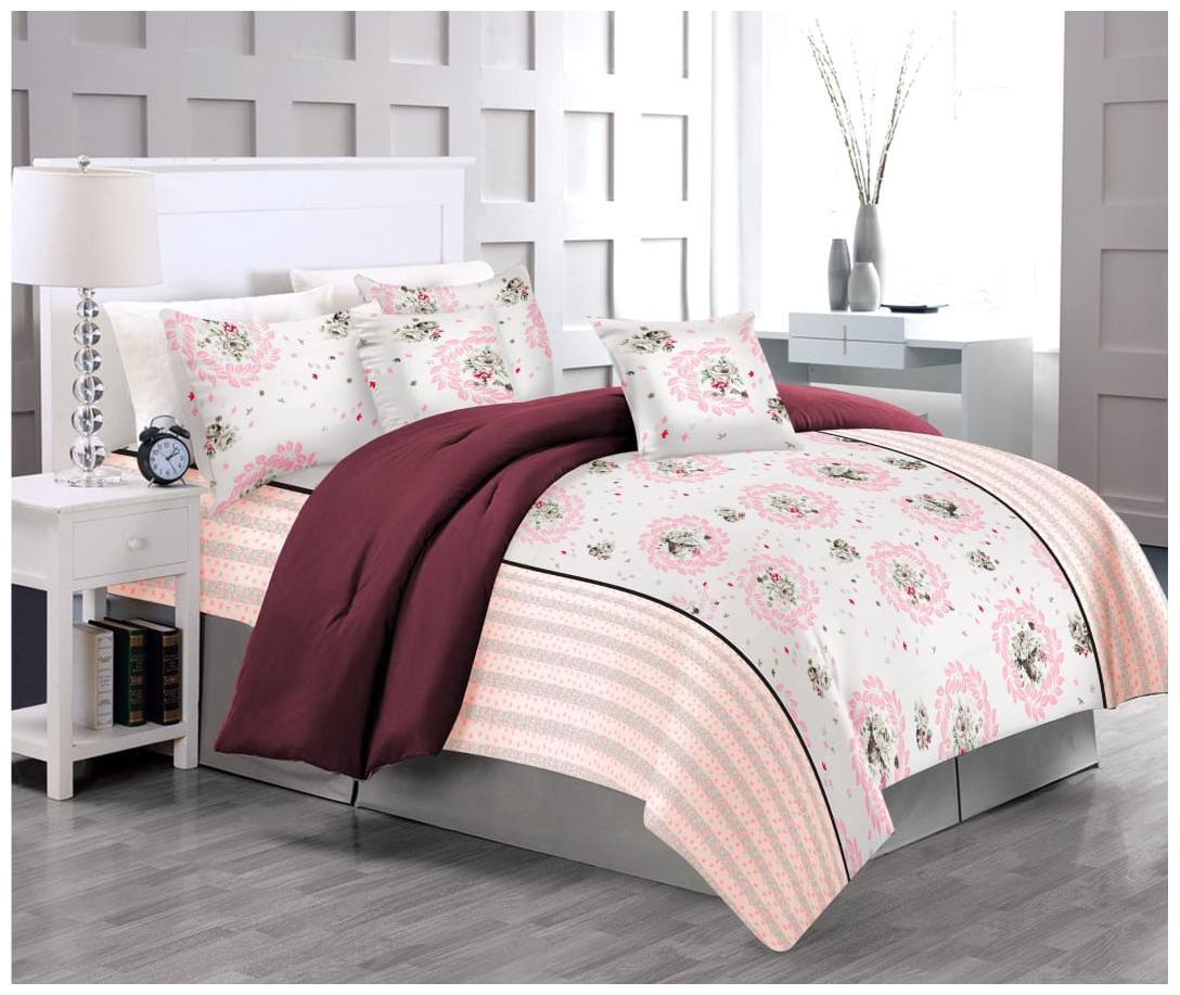 

AJS LIVING Cotton Floral Double Size Bedsheet 190 TC ( 1 Bedsheet With 2 Pillow Covers Multi )
