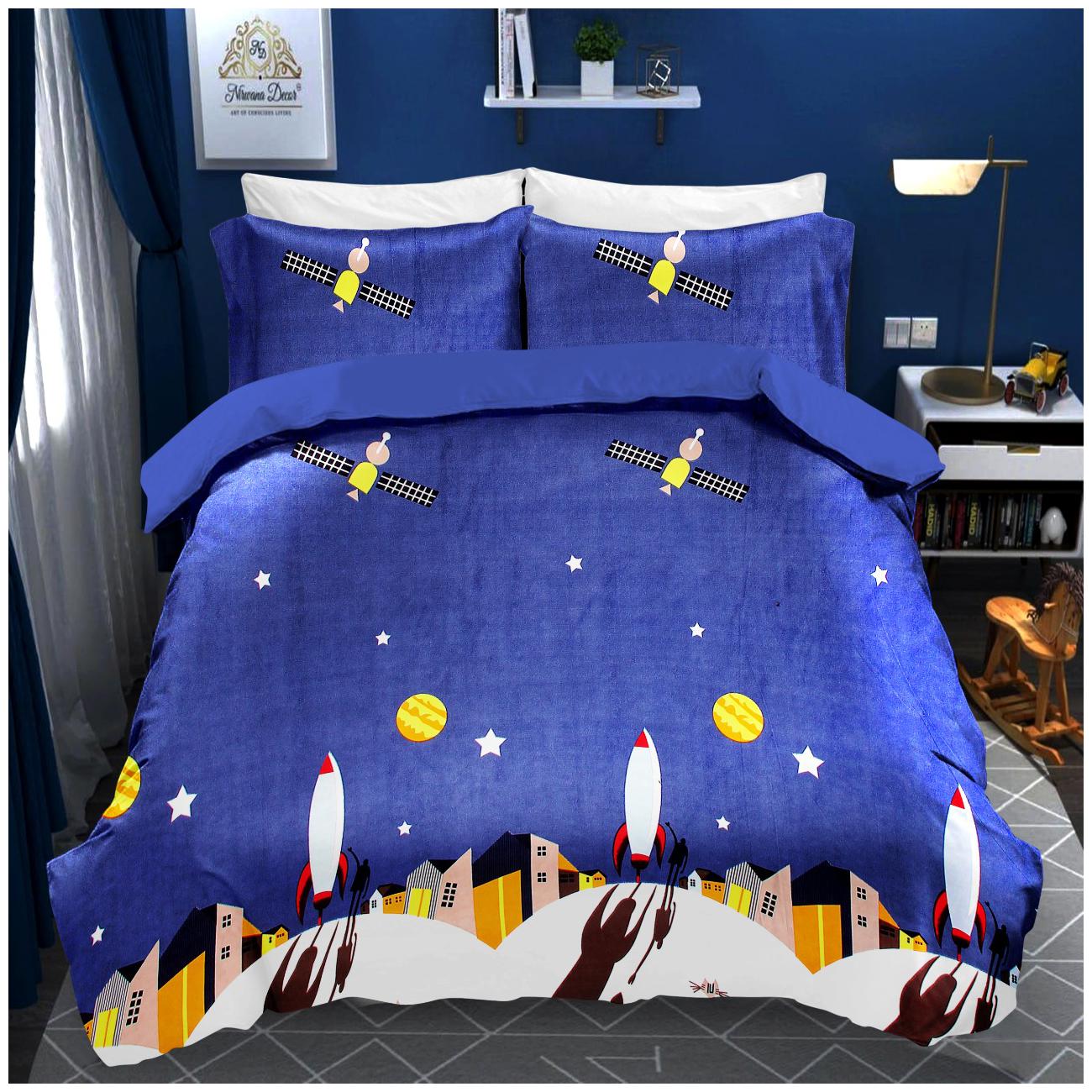 

Akin Microfiber Printed Double Size Bedsheet 180 TC ( 1 Bedsheet With 2 Pillow Covers Yellow )