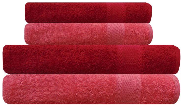 

Akin 450 GSM Cotton Bath Towel ( 4 Pieces Red )