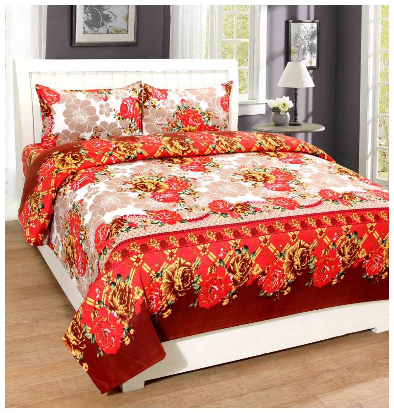 

Akin Microfiber Floral Double Size Bedsheet 160 TC ( 1 Bedsheet With 2 Pillow Covers Multi )