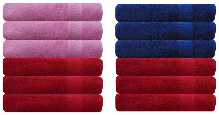 

Akin Premium 500 GSM MultiColor Cotton Hand Towels Set Of 12