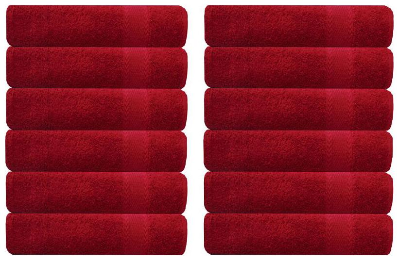 

Akin Premium 500 GSM Red Cotton Hand Towels Set Of 12