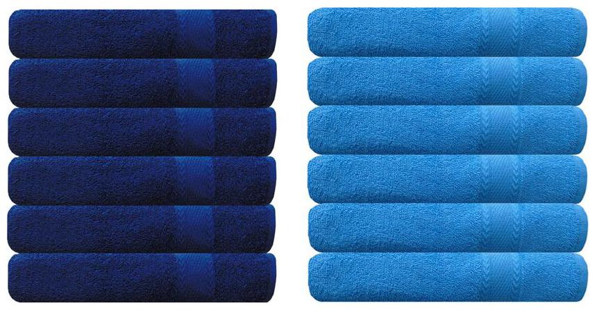 

Akin Premium 500 GSM Blue Sky Blue Cotton Hand Towels Set Of 12