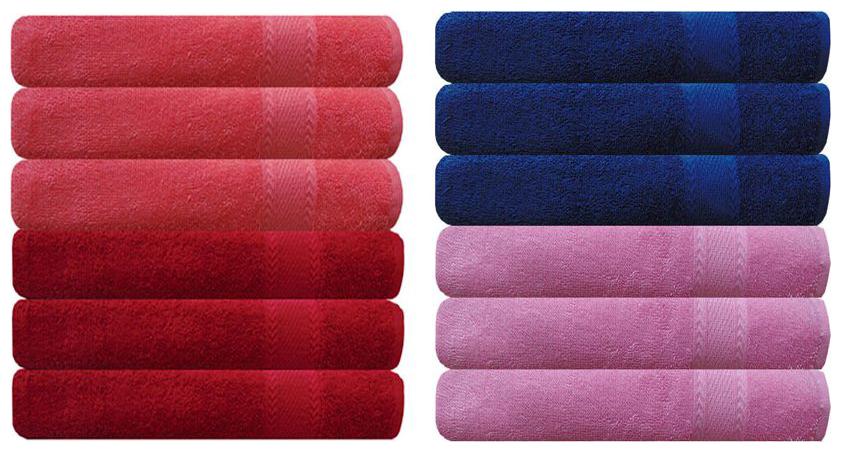 

Akin Premium 500 GSM MultiColor Cotton Hand Towels Set Of 12