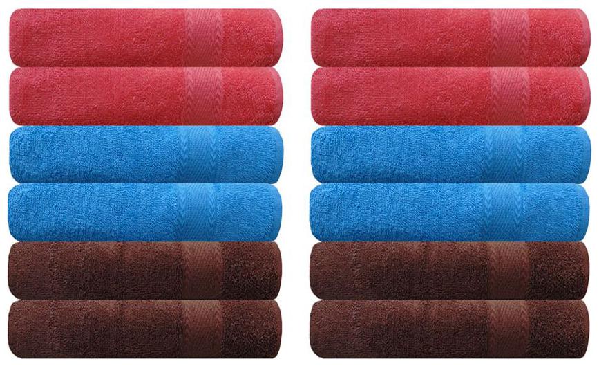 

Akin Premium 500 GSM MultiColor Cotton Hand Towels Set Of 12