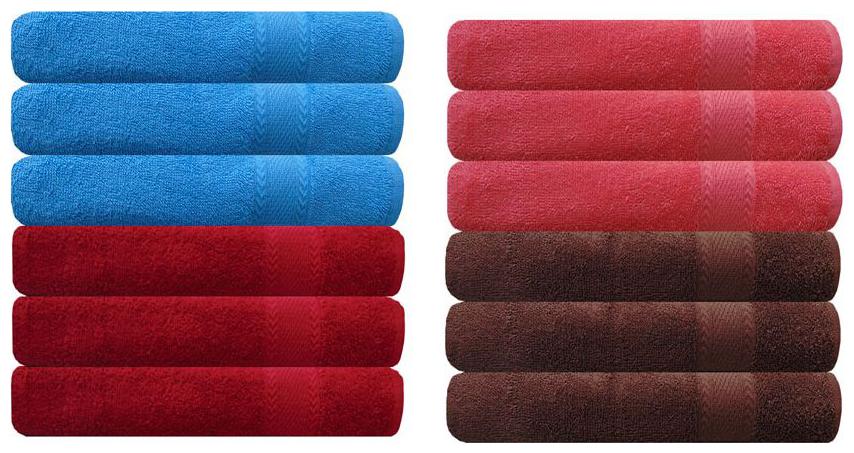 

Akin Premium 500 GSM MultiColor Cotton Hand Towels Set Of 12