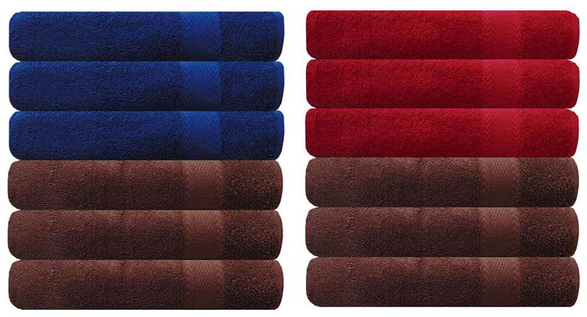 

Akin Premium 500 GSM MultiColor Cotton Hand Towels Set Of 12