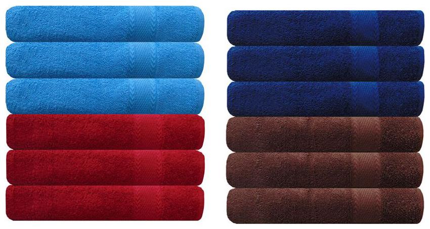 

Akin Premium 500 GSM MultiColor Cotton Hand Towels Set Of 12