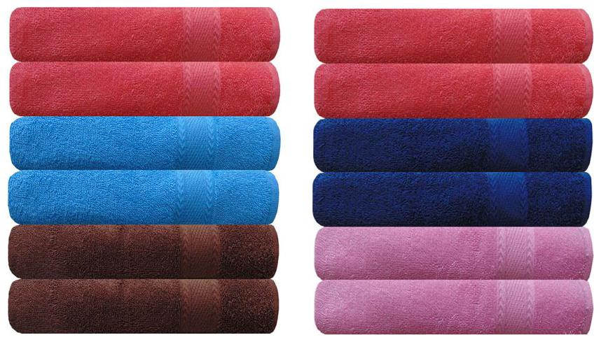 

Akin Premium 500 GSM MultiColor Cotton Hand Towels Set Of 12
