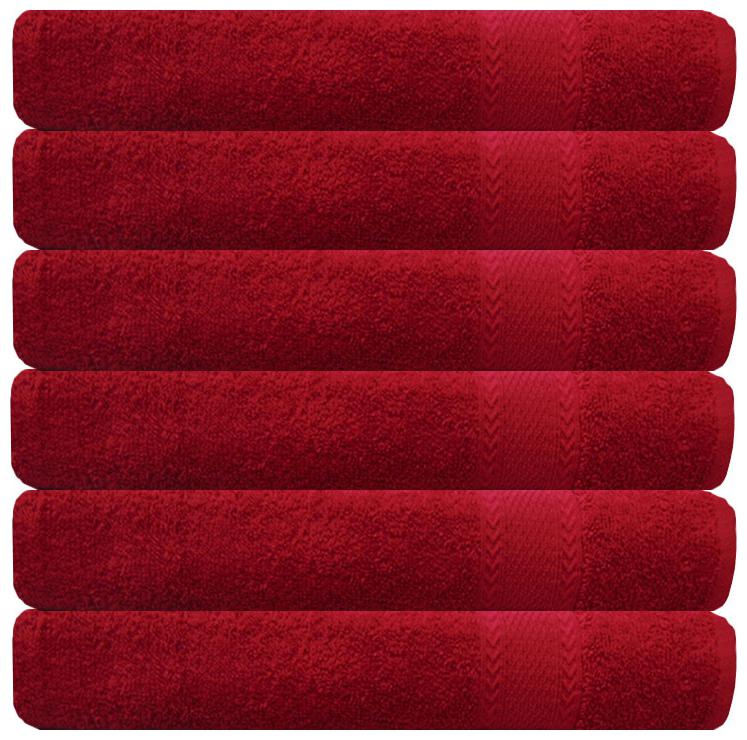 

Akin 450 GSM Cotton Hand Towel ( 6 Pieces Red )