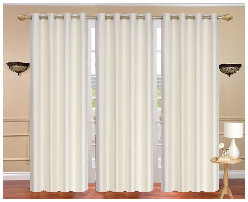 

Alagh Fashions Polyester Door Semi Transparent White Regular Curtain ( Eyelet Closure Plain )