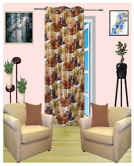 

Alagh Fashions Polyester Door Semi Transparent Multi Regular Curtain ( Eyelet Closure Printed )