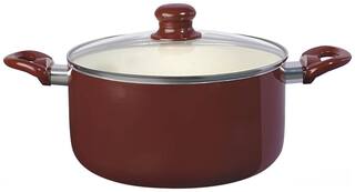 Alda Induction Friendly Ceramic Coating Casserole with Glass Lid - 24 cm