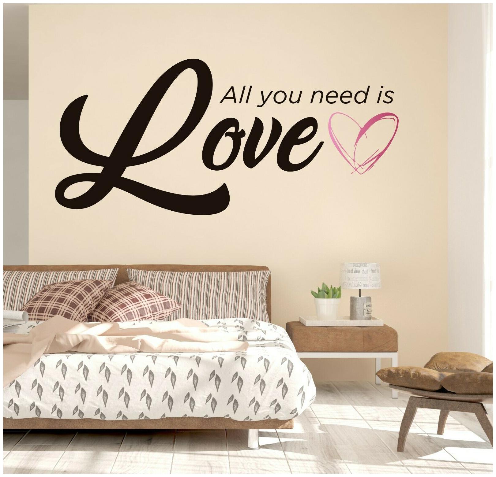 

All You Need is Love Sticker Vinyl Wall Decal Lettering CUSTOM COLORS MS164