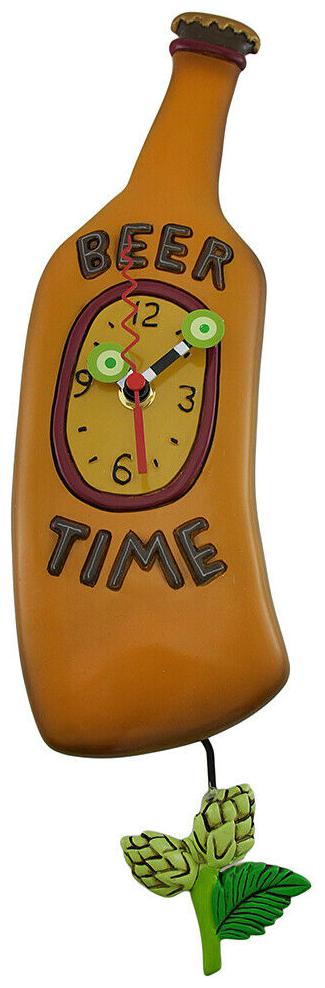 

Allen Designs Beer Time Beer Bottle Pendulum Wall Clock
