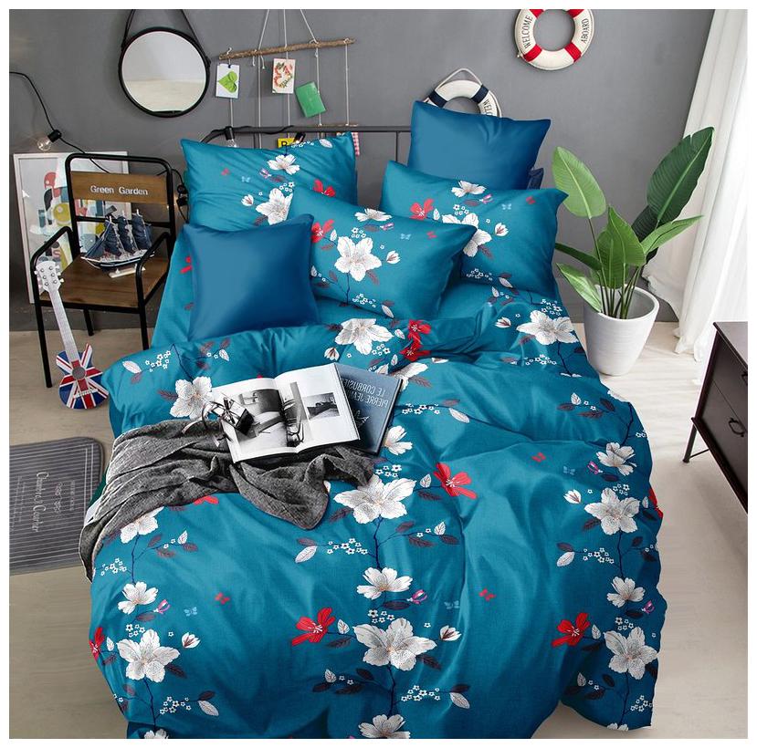 

ALLIANCE Cotton Floral King Size Bedsheet 400 TC ( 1 Bedsheet With 2 Pillow Covers Multi )