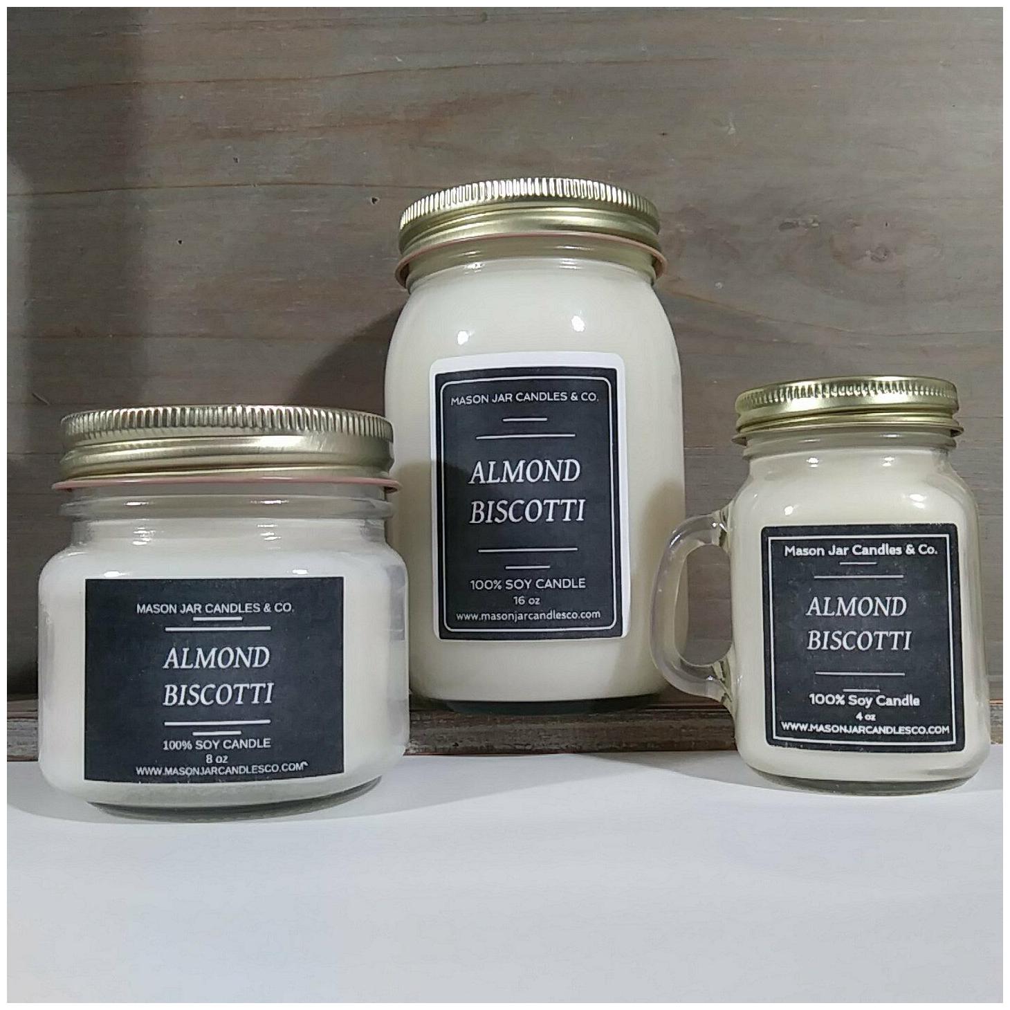 

Almond Biscotti - Soy Candle Mason Jar Candle Soy Wax EB