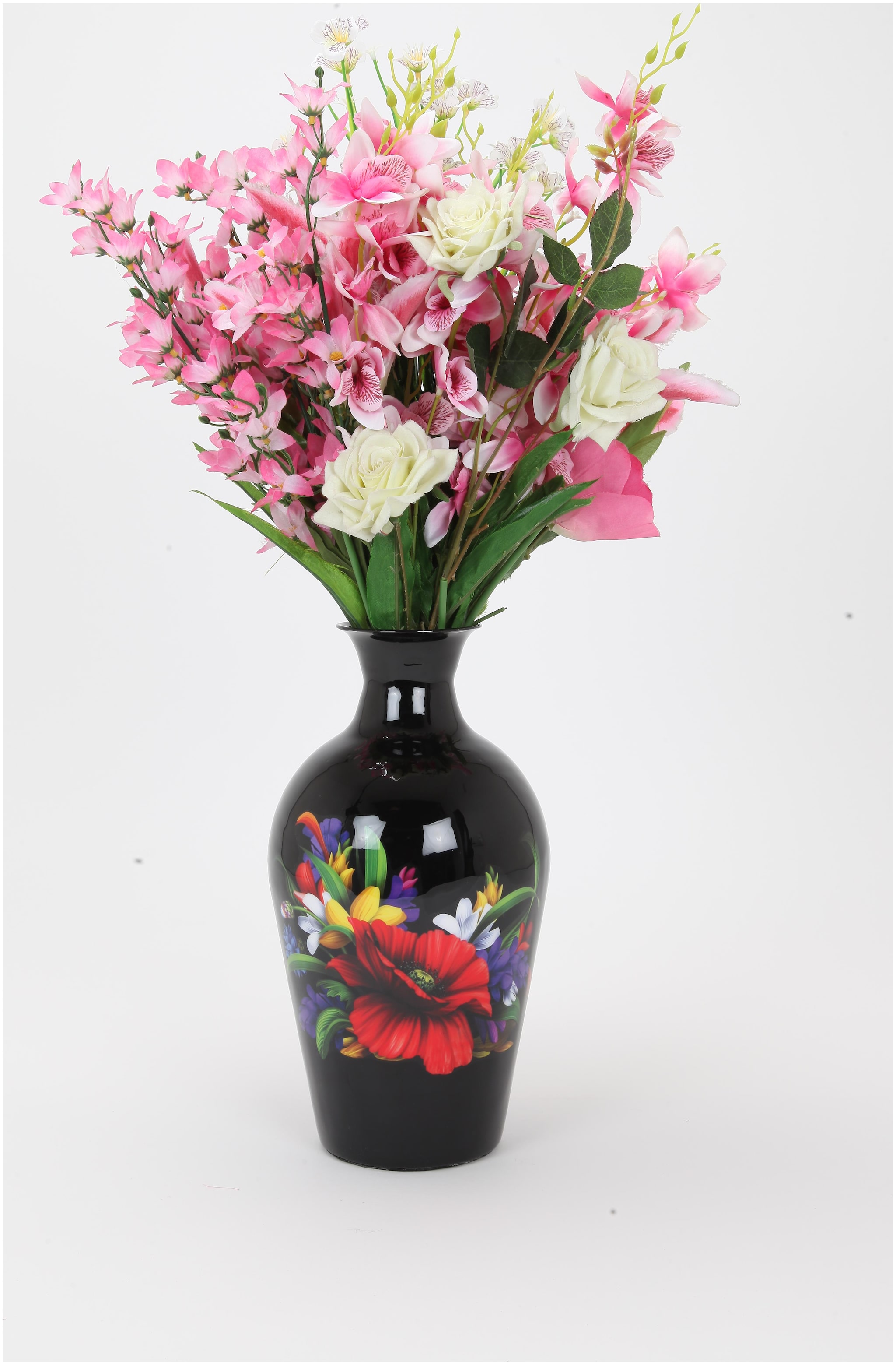 

Alnico Decor Metallic Black Finish Vase- Unbreakable