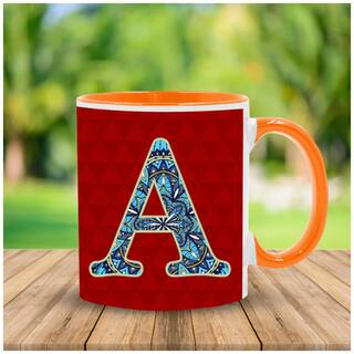 Alphabet A Ceramic Coffee Mug by Ashvah - IMPMug1001-A