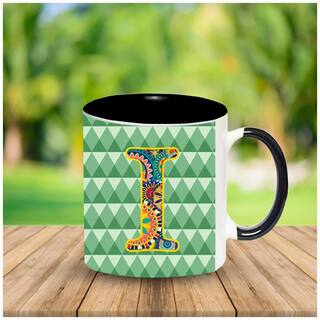 Alphabet I Ceramic Coffee Mug by Ashvah - IMPMug1009-I