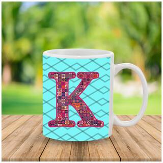 Alphabet K Ceramic Coffee Mug by Ashvah - IMPMug1011-K