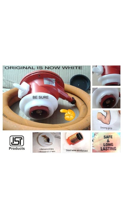 Aluminium Suraksha Regulator with Suraksha hose pipe for domestic use Adapter