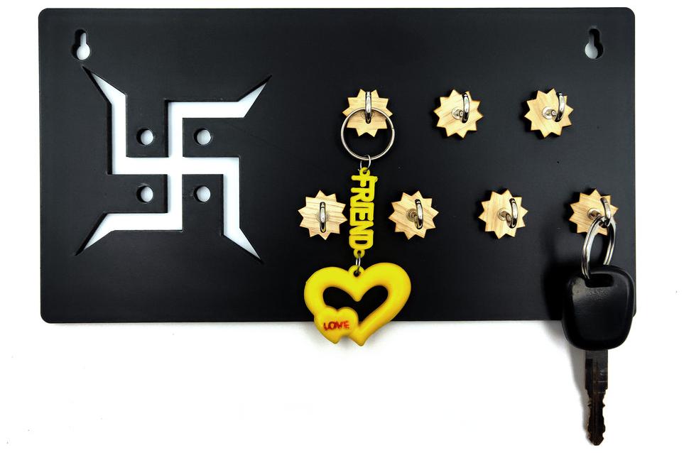 

Always4U Wooden Key Holder 7 Hooks KH-046