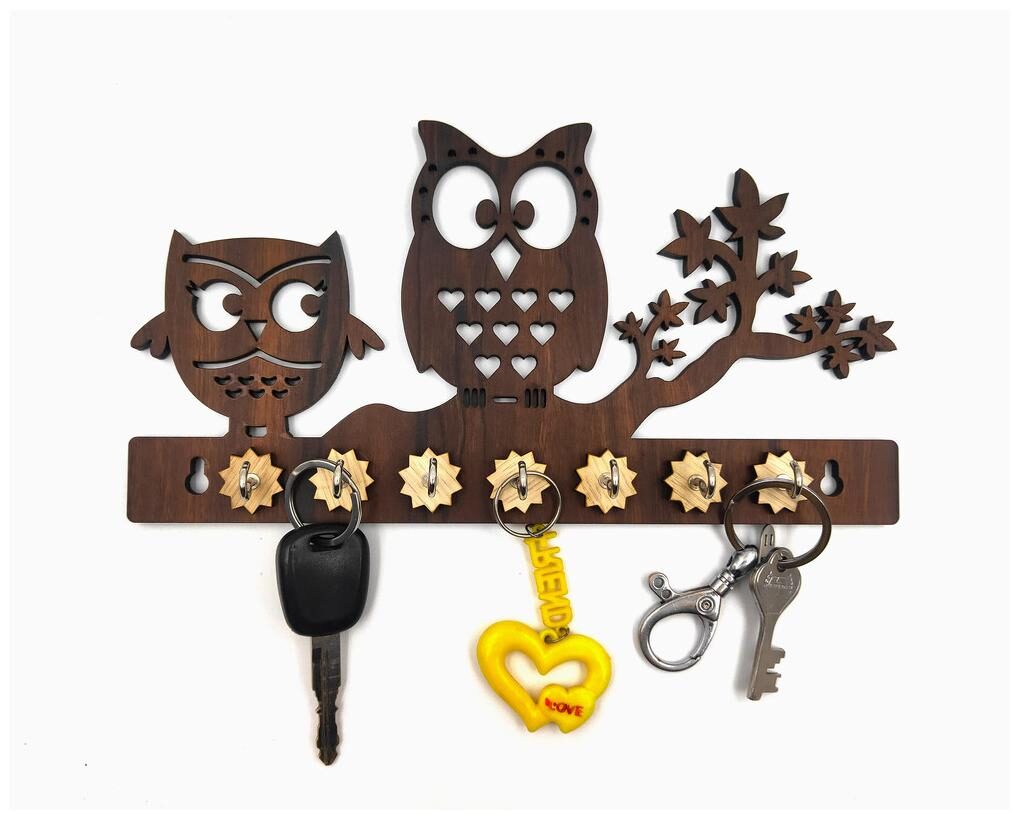

Always4U Wooden Key Holder 7 Hooks KH-034