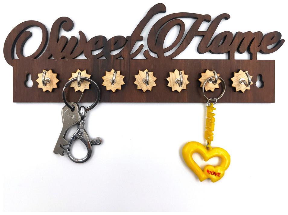 

Always4U Wooden Key Holder 7 Hooks KH-013