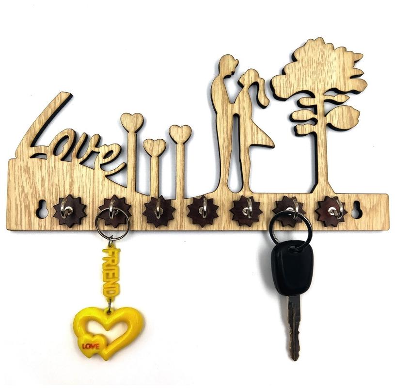 

Always4U Wooden Key Holder 7 Hooks KH-022