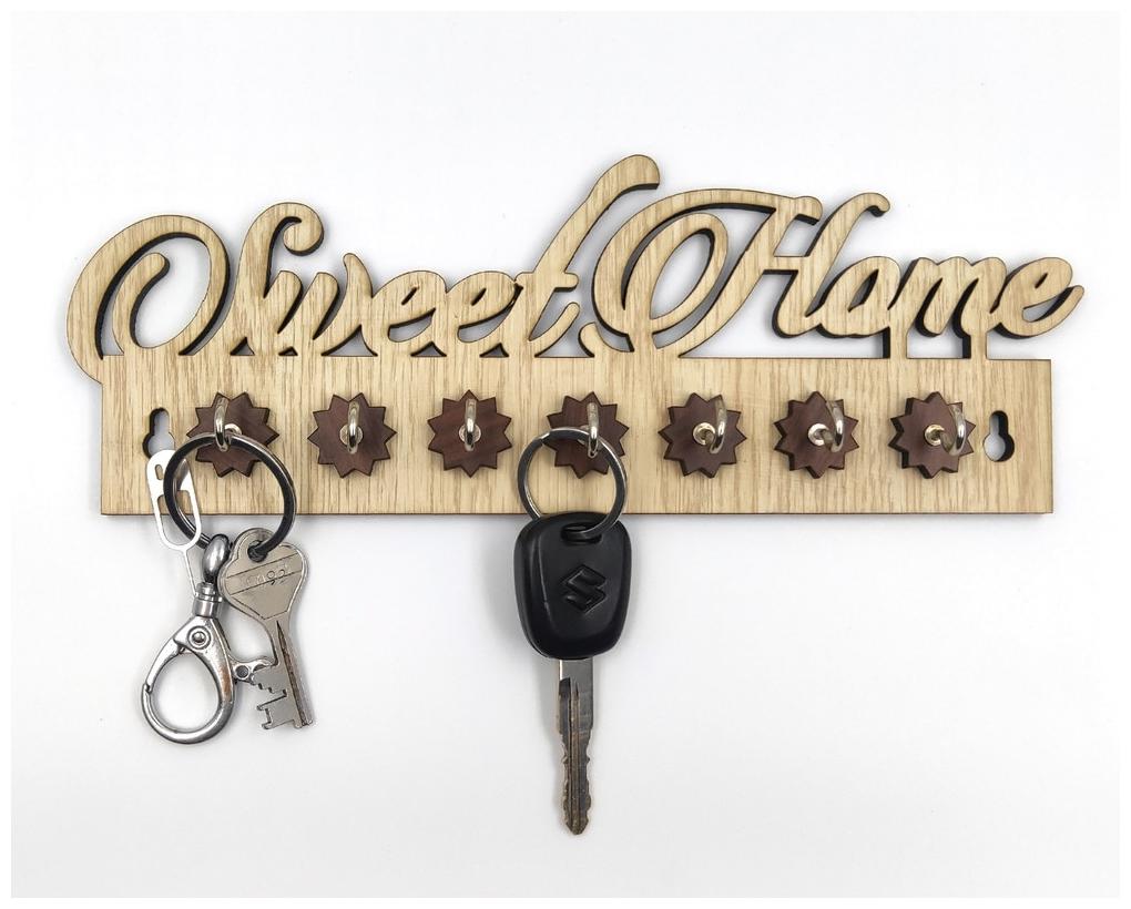 

Always4U Wooden Key Holder 7 Hooks KH-004