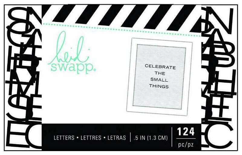 

American Crafts 314998 Heidi Swapp Letterboard 124 PC Alphabet Sans Serif Wide