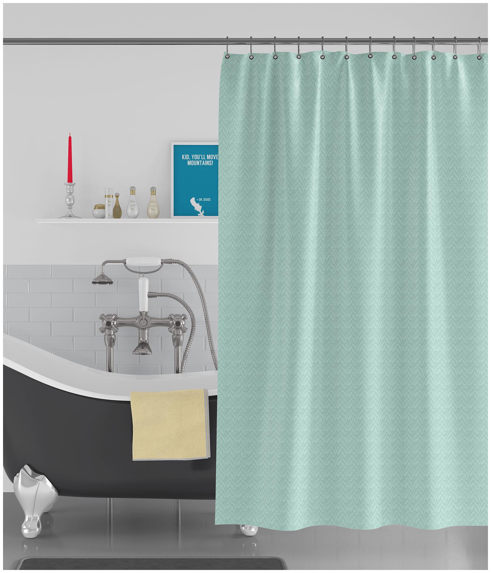 

American-Elm Box Textured Anti Bacterial Water-Repellent Shower Curtain Bathroom Curtains (122 cm (48 inch) x 243 cm (96 inch))