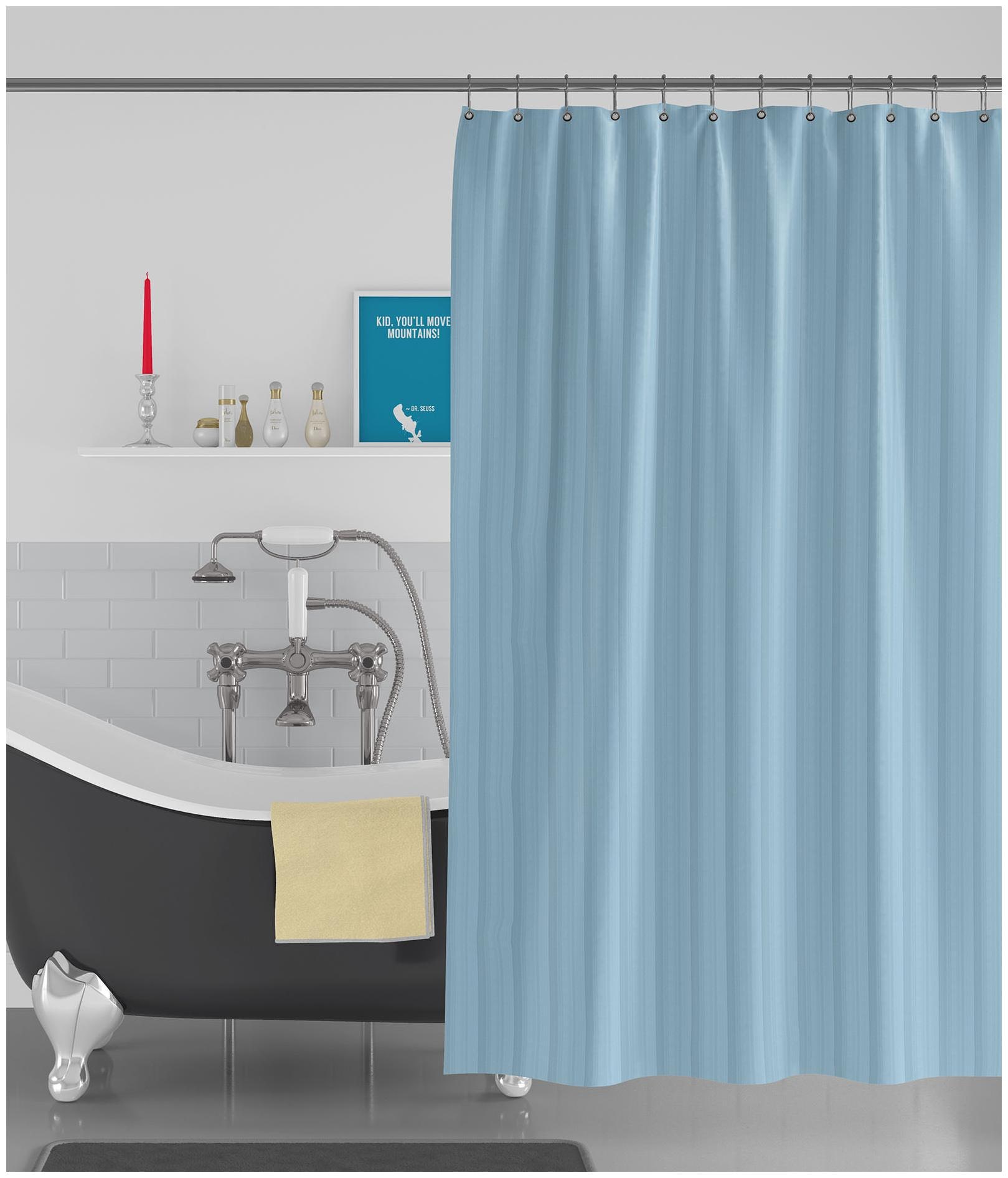 

American-Elm Stripes Self Designed Anti Bacterial Water-Repellent Shower Curtain Bathroom Curtains (122 cm (48 inch) x 213 cm (84 inch))