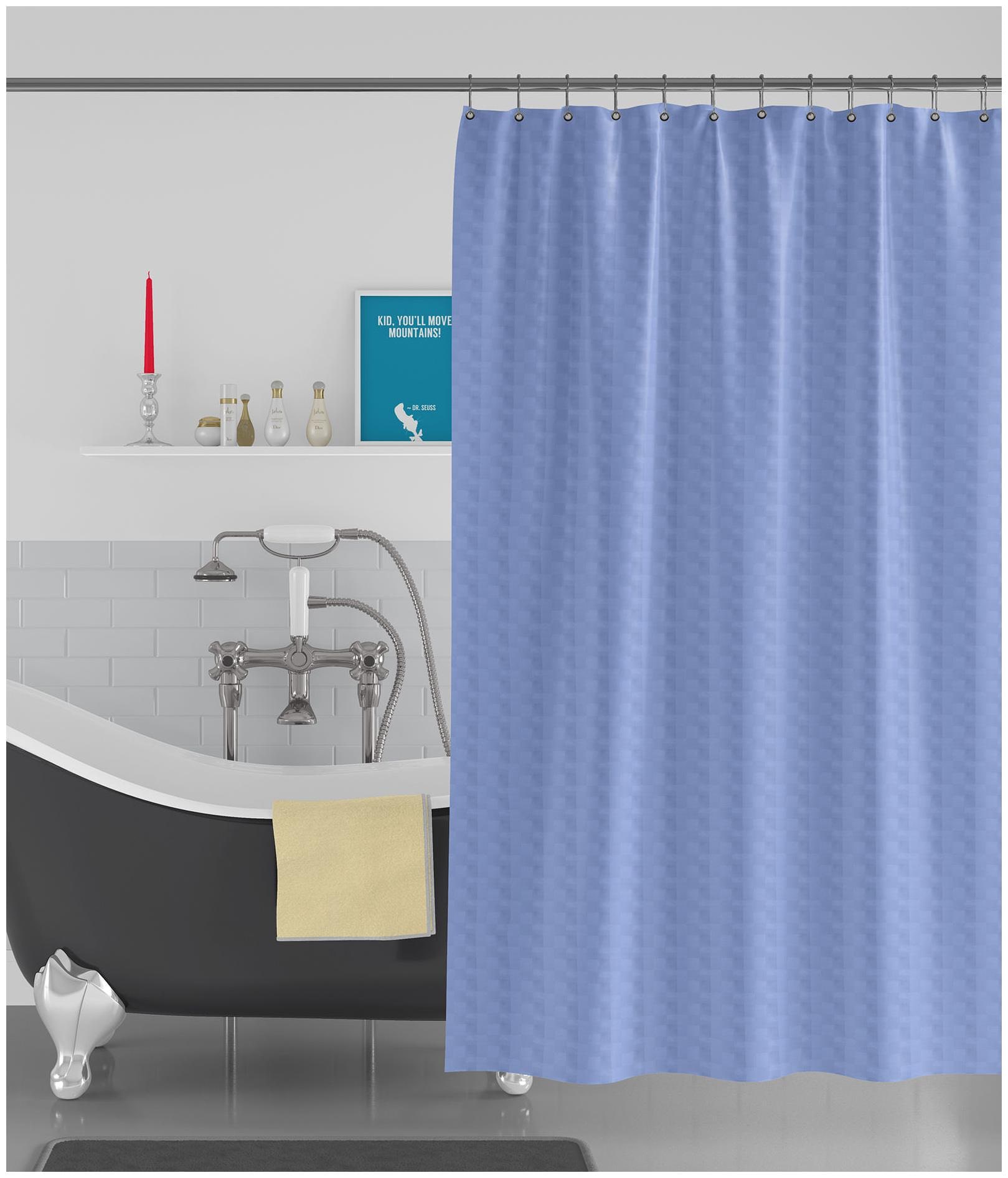 

American-Elm Cube Designed Anti Bacterial Water-Repellent Shower Curtain Bathroom Curtains (122 cm (48 inch) x 243 cm (96 inch))
