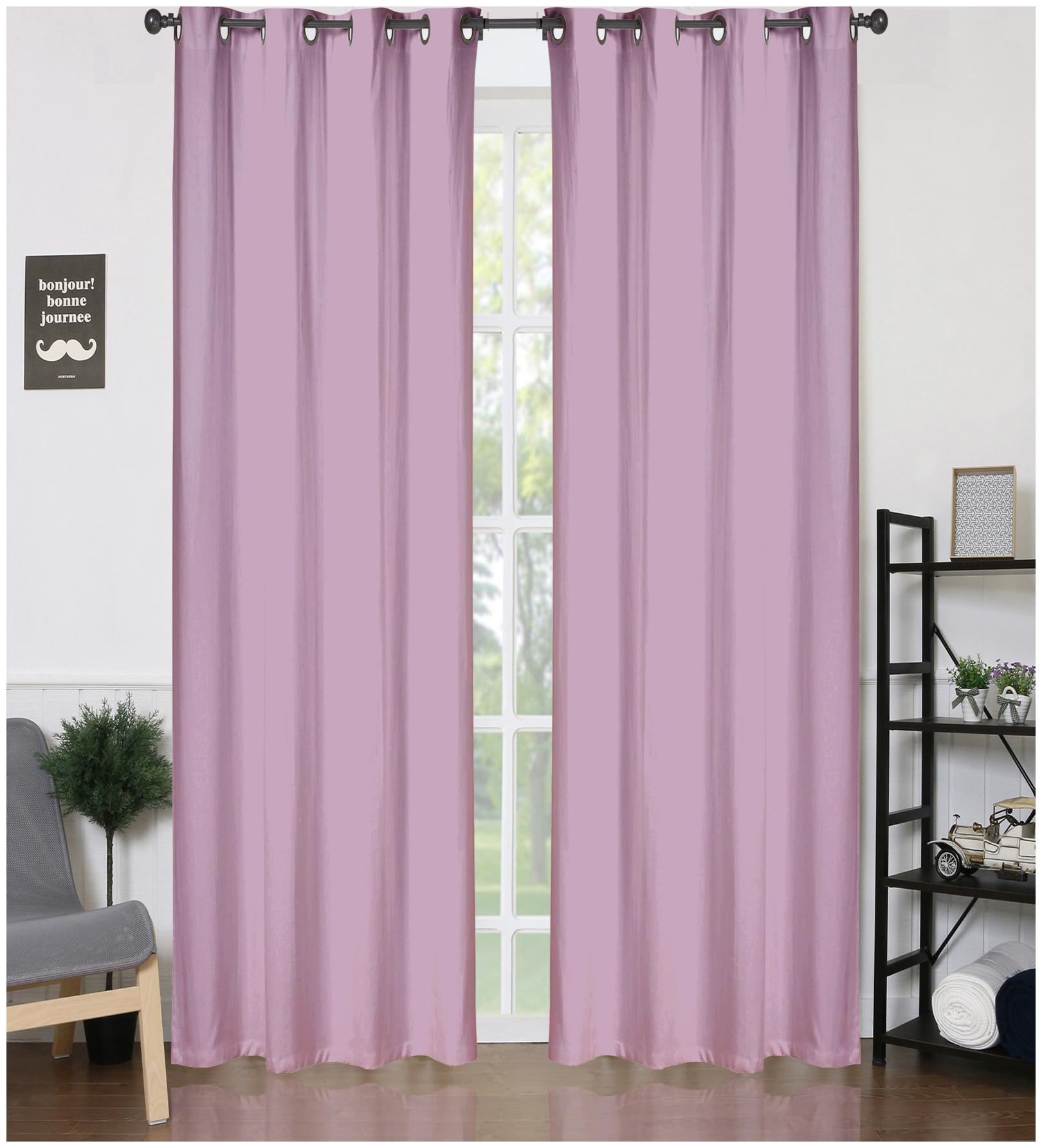 

American-Elm Light Blocking Rosy Brown Grommet Blackout Curtains Door- (122 cm (48 inch) x 213 cm (84 inch))