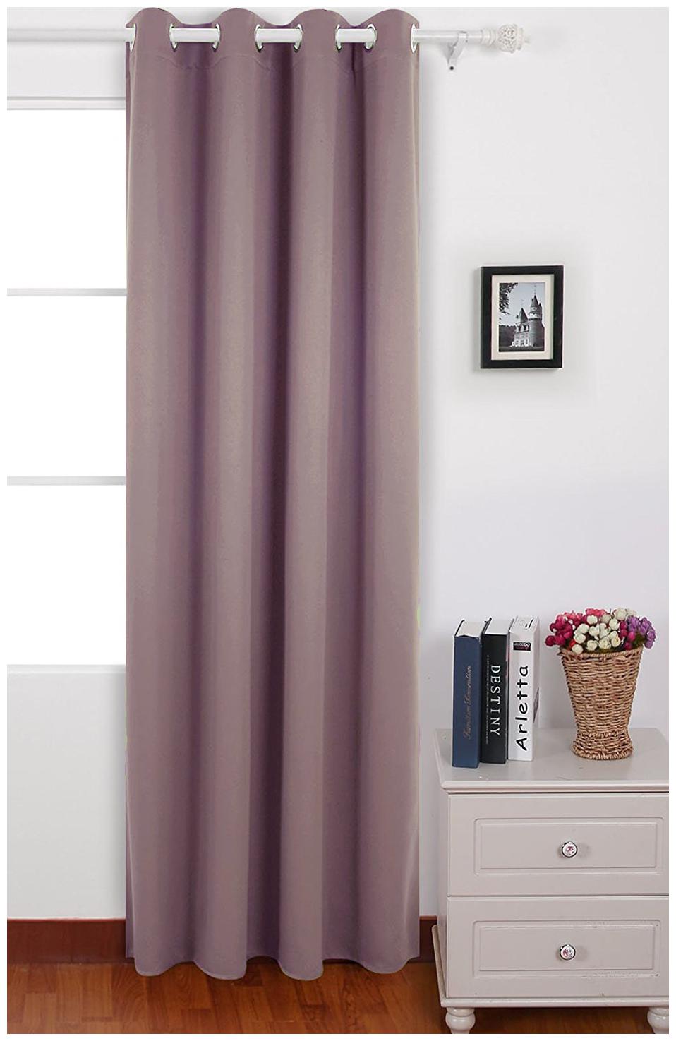 

American-Elm Pack of 1 Two Sided DarkRose Color Room Darkening Blackout Curtains Window (137 cm (54 inch) x 152 cm (60 inch))