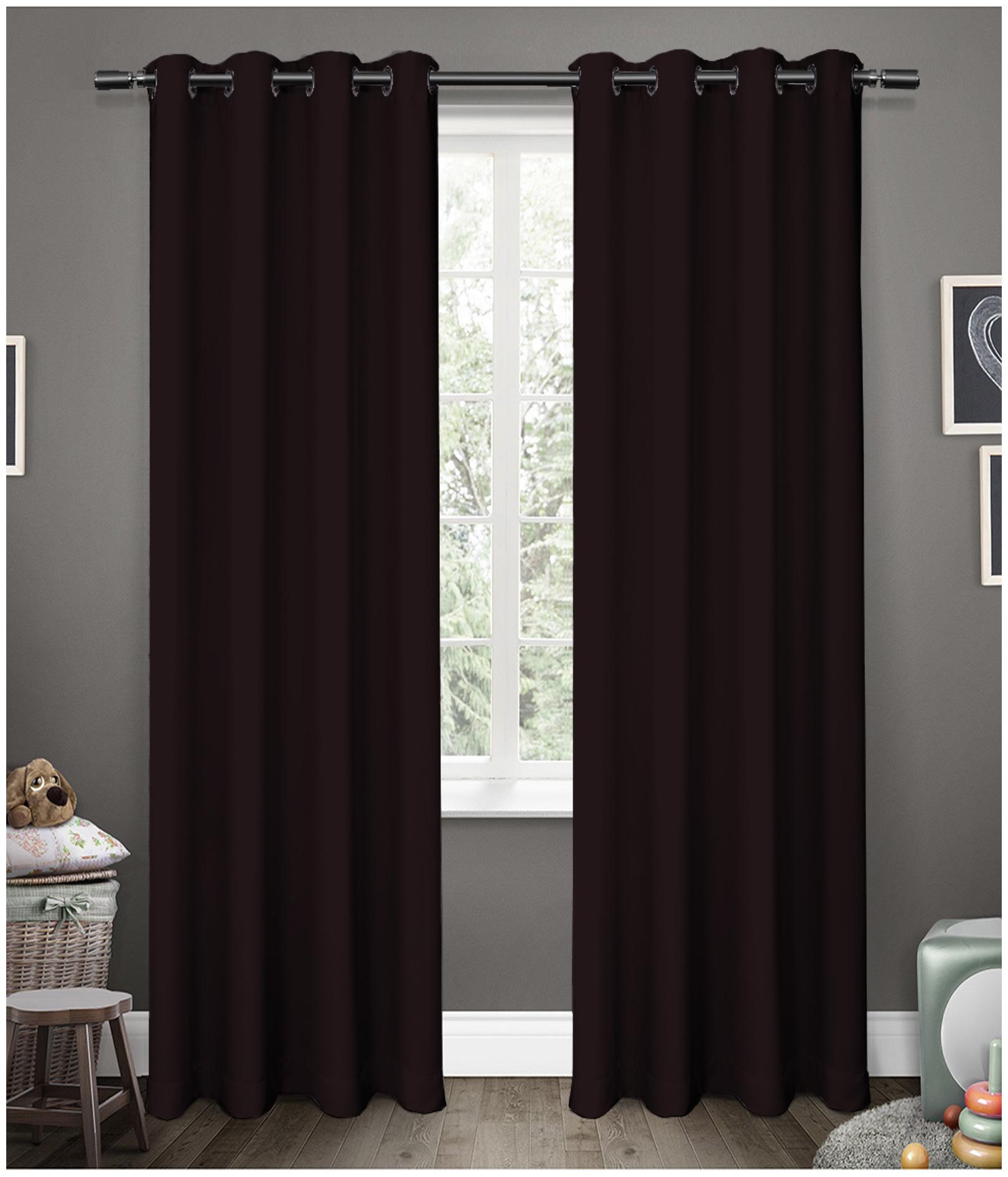 

American-Elm Glorious RobyWine Grommet 2 Panel Blackout Curtains Window- (137 cm (54 inch) x 152 cm (60 inch))
