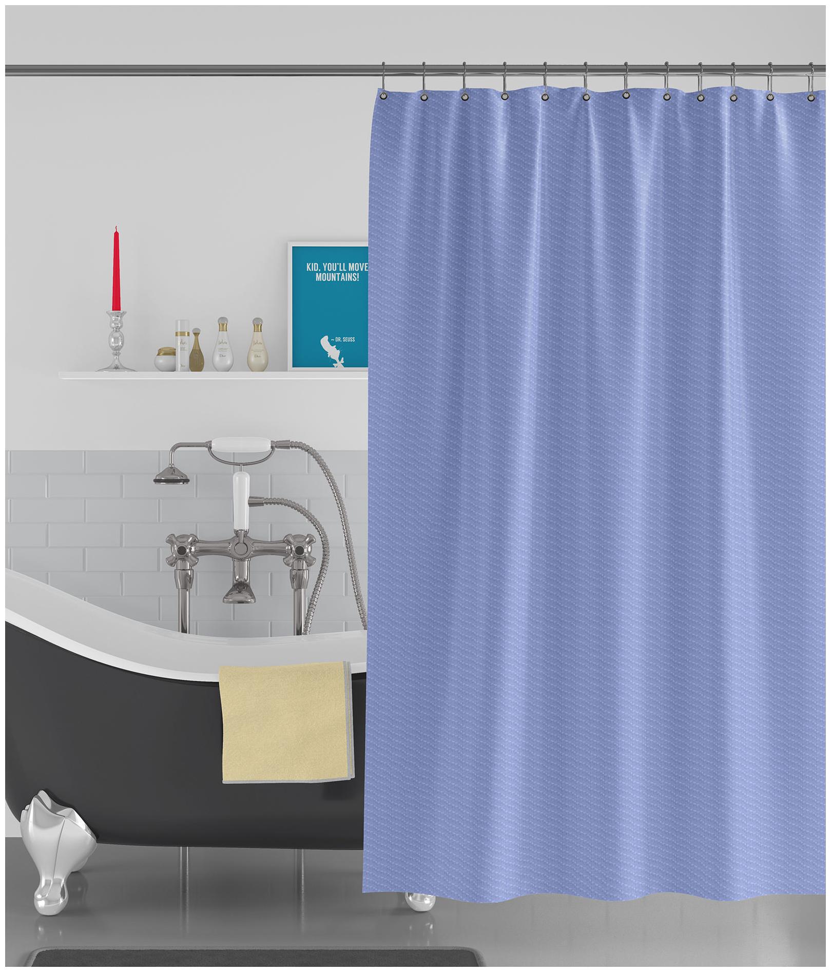 

American-Elm Wave Textured Anti Bacterial Water-Repellent Shower Curtain Bathroom Curtains (122 cm (48 inch) x 182 cm (72 inch))