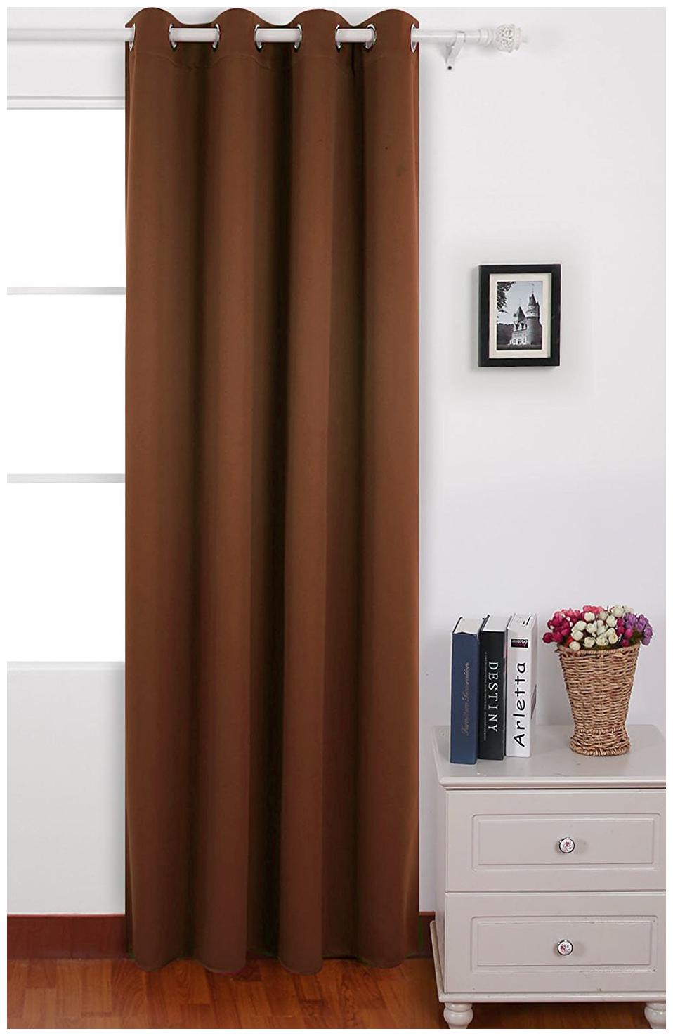 

American-Elm Pack of 1 Two Sided Monk sRobe Color Room Darkening Blackout Curtains Long Door- (137 cm (54 inch) x 274 cm (108 inch))