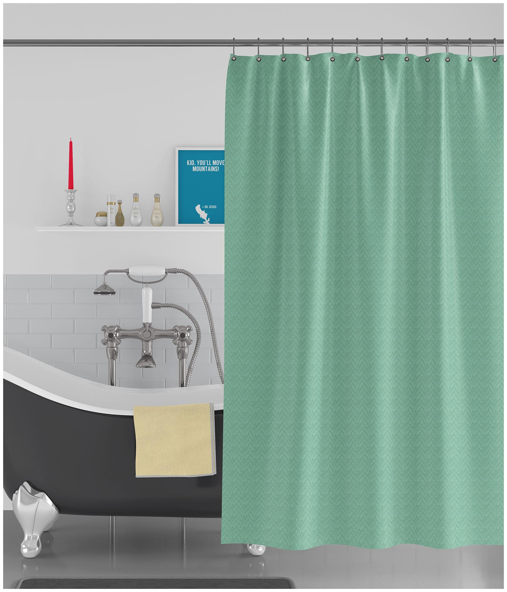 

American-Elm Box Textured Anti Bacterial Water-Repellent Shower Curtain Bathroom Curtains (122 cm (48 inch) x 182 cm (72 inch))