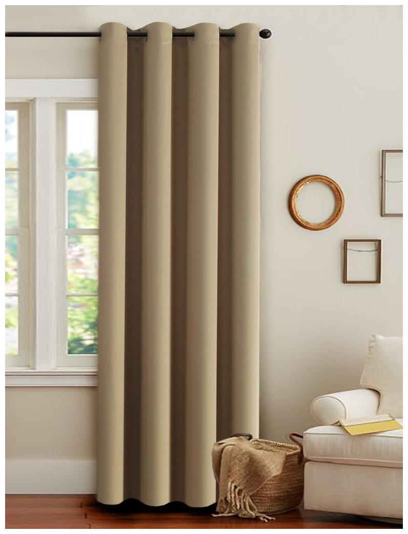 

American-Elm Pack of 1 Two Sided Beige Color Room Darkening Blackout Curtains Window (137 cm (54 inch) x 152 cm (60 inch))