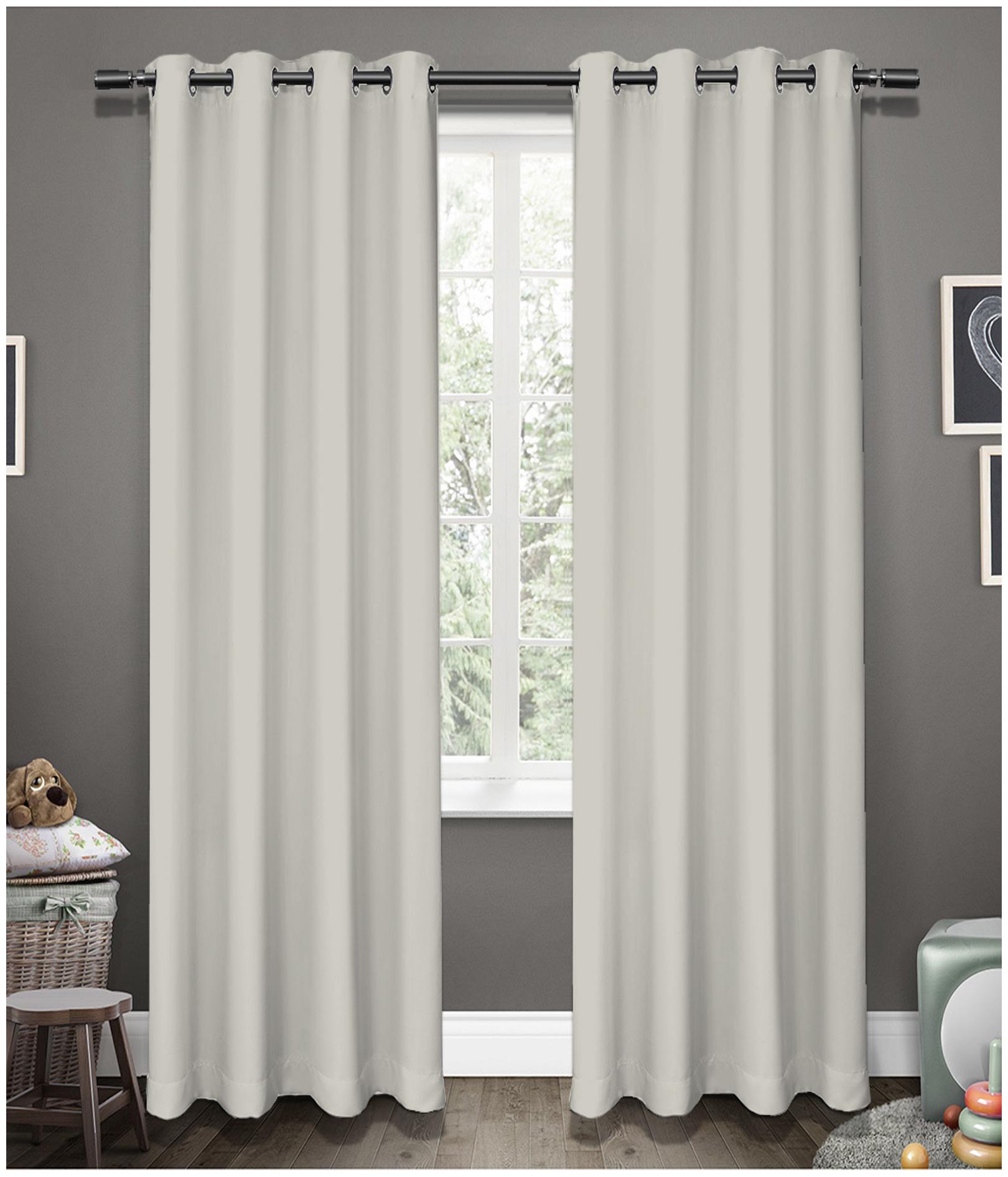 

American-Elm Glorious Beige 2 Panel Room Darkening Blackout Curtains Long Door- (137 cm (54 inch) x 274 cm (108 inch))