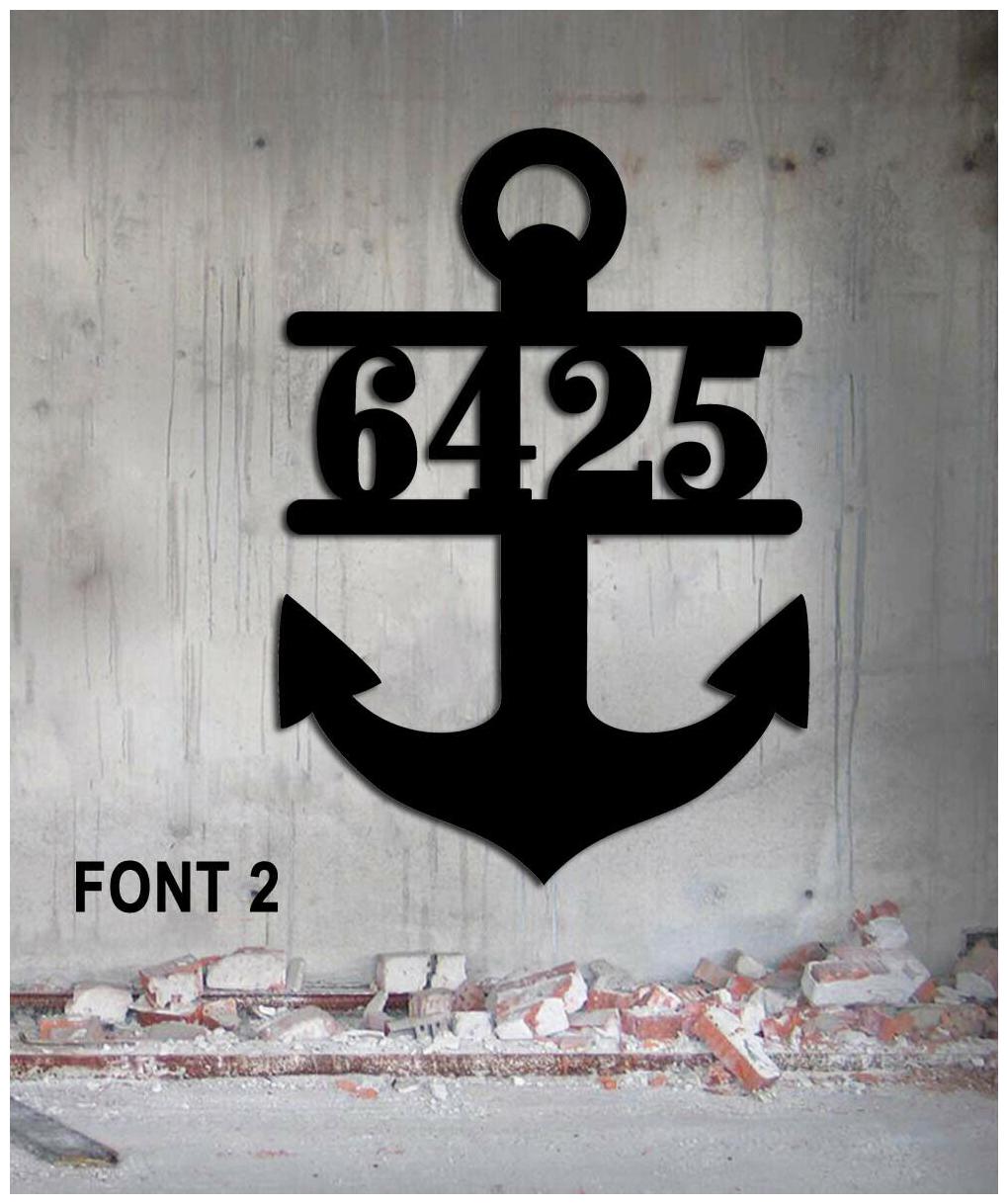 

Anchor Address Personalized Custom Metal Nautical 17 x 25 Large Sign USA