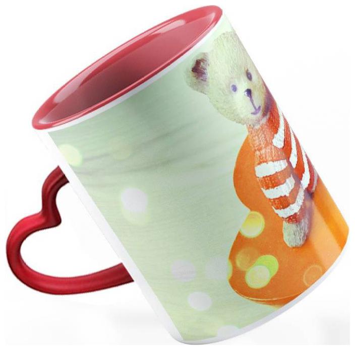 

AngaarLook Teddy Bear With Heart Balloon Printed Ceramic Coffee Mug