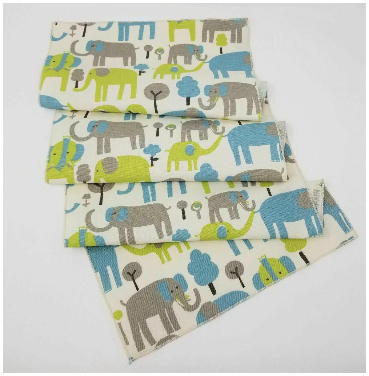 

Animal Table Runner Made in USA Owl Bear Elephant