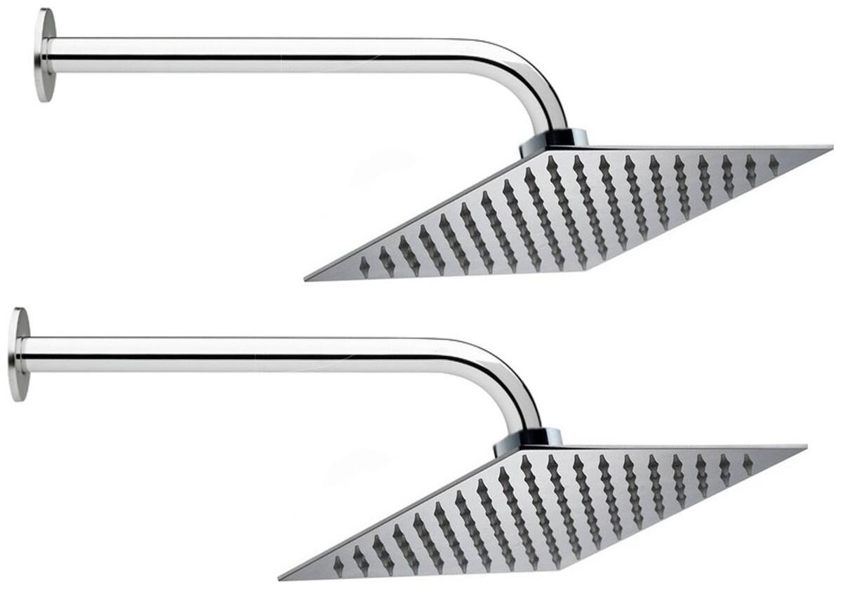

ANMEX 4x4 ULa Slim Rain Shower Head with 9inch Round Arm -Pack of 2