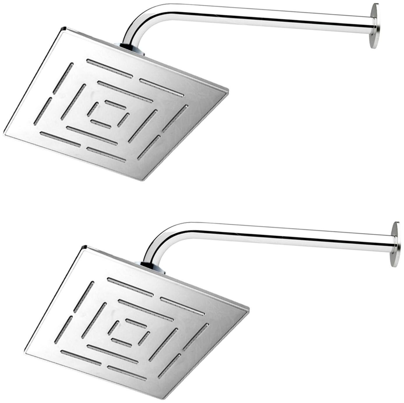 

ANMEX 6x6 Maze Rain Shower Head with 15inch Round Arm -Pack of 2