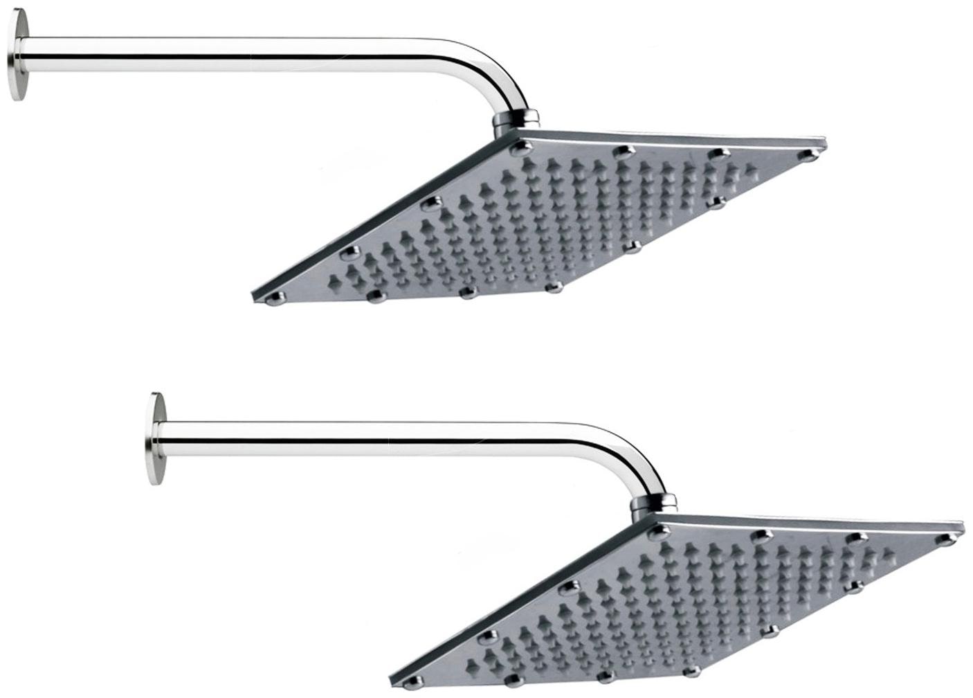 

ANMEX 6x6 Sandwich Rain Shower Head with 15inch Round Arm -Pack of 2
