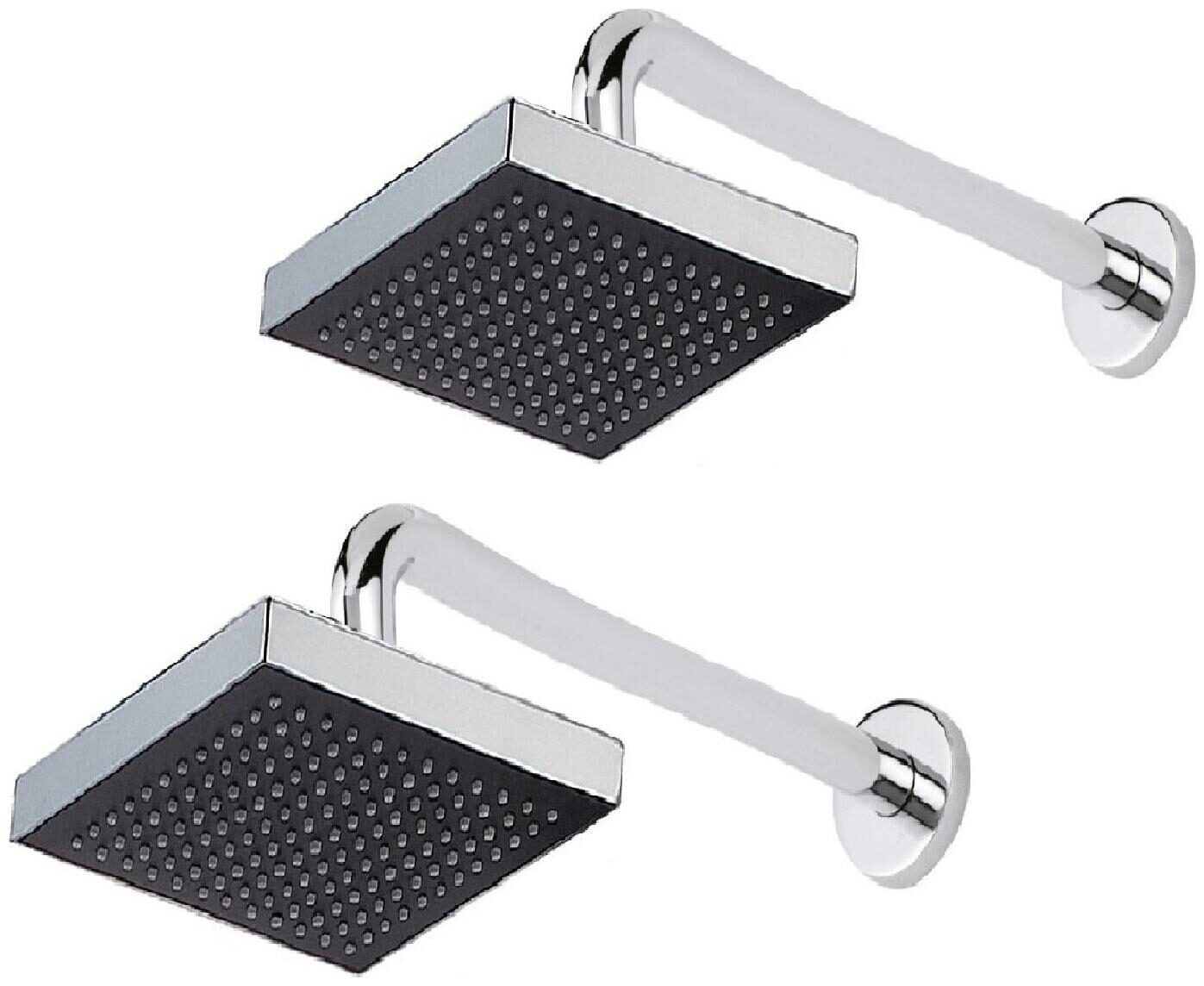 

ANMEX 6x6 Square Rain Shower Head with 12inch Round Arm -Pack of 2